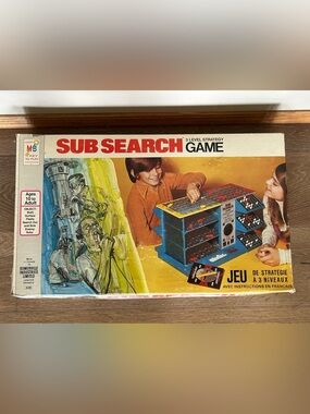 Vintage 1973 Sub Search Game by Milton Bradley 3D Strategy Board Game